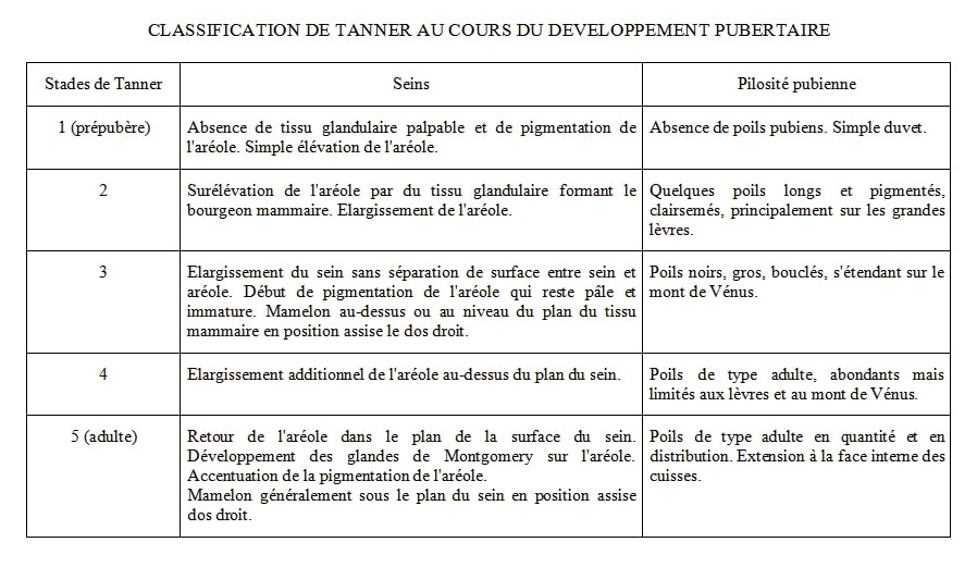 Stades De Tanner Cotation Pubertaire Fille Et Gar on 