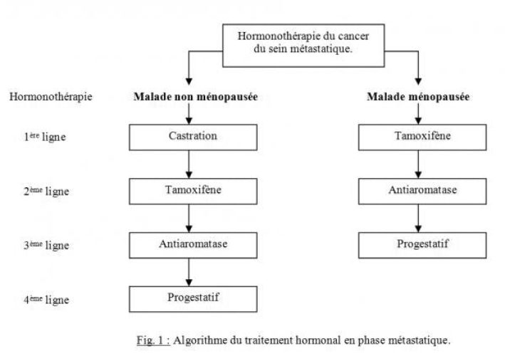 Cancer du sein métastatique traitement hormonal — hormonothérapie oncologique