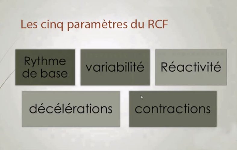RCF paramètres — critères d'interprétation du rythme cardiaque fœtal